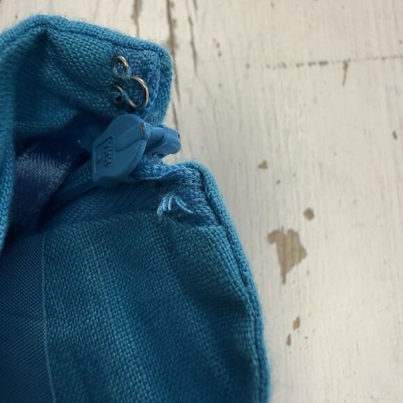 Ecologie Pants Cropped Women's Size 10 Blue 100% Linen Embroidered - Picture 5 of 9